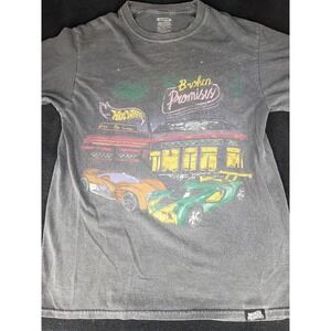 Broken Promises Hot Wheels Drive Me Crazy Graphic T-Shirt Mens Medium Grey